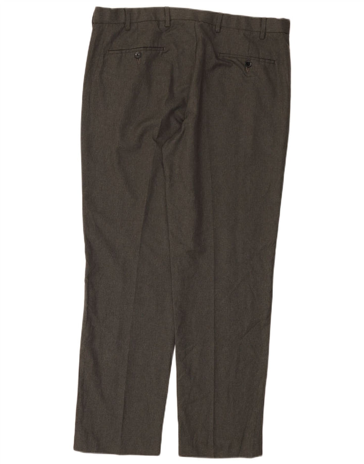 Calça masculina Marks & Spencer reta regular fit W38 L31 cinza