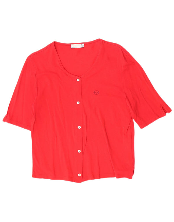 Blusa feminina de manga curta Sergio Tacchini Top IT 48 XL vermelho