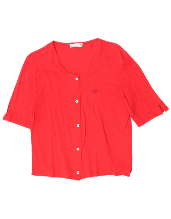 Blusa feminina de manga curta Sergio Tacchini Top IT 48 XL vermelho