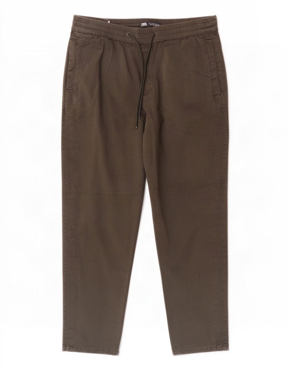 Calça Chino Cônica Masculina Zara Médio W31 L27 Algodão Verde