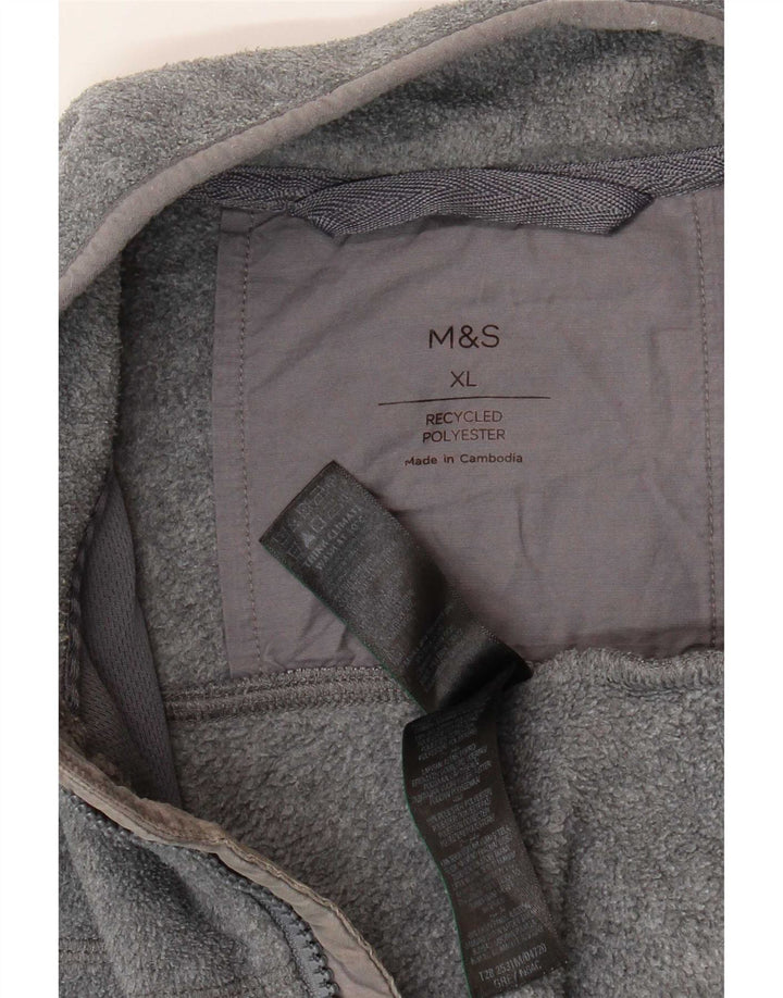 Jaqueta de lã masculina Marks & Spencer UK 42 XL poliéster cinza