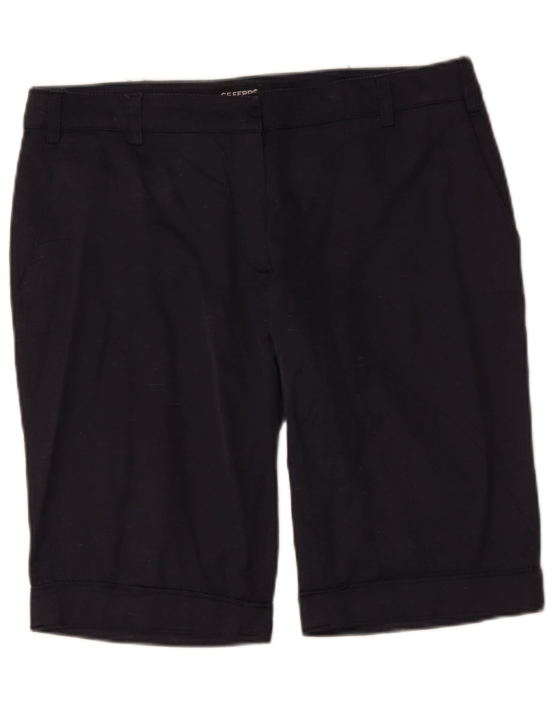 Shorts chino feminino Gianfranco Ferre W34 grande seda azul marinho