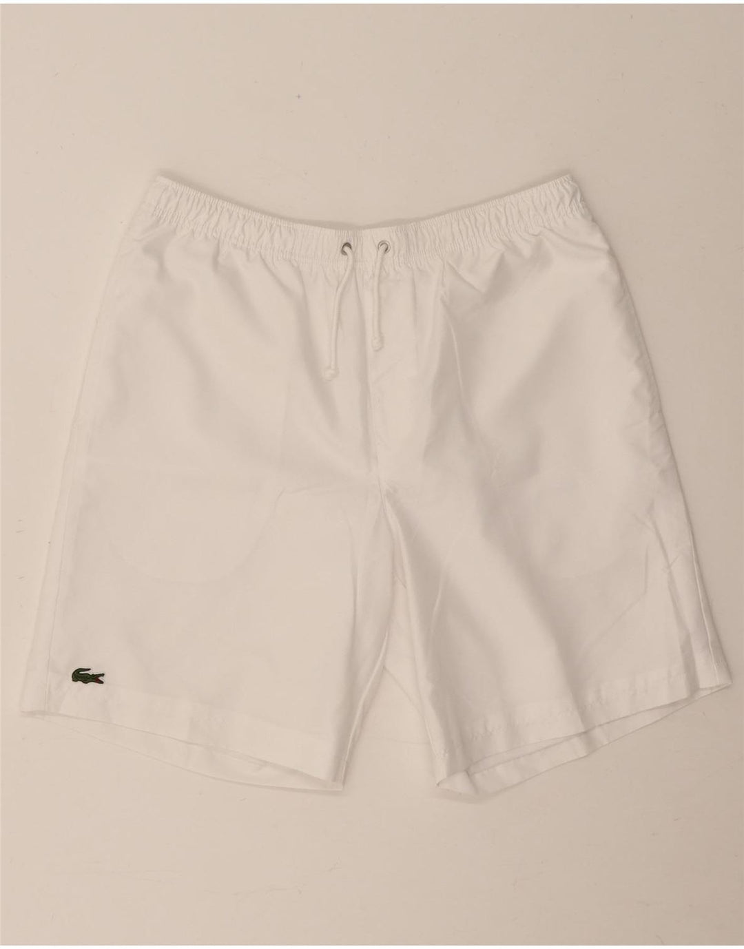 Lacoste Mens Sport Shorts Tamanho 4 Médio Poliéster Branco