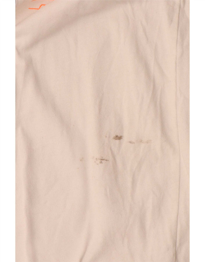 Fila Mens Graphic T-Shirt Top Pequeno Algodão Branco