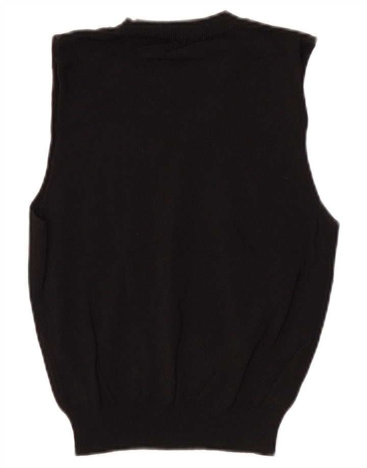 Zara Womens Crop Vest Tank Top UK 8 Pequeno Poliéster Preto