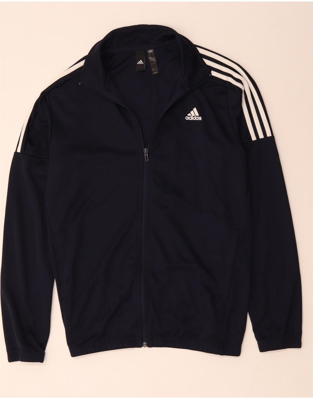 ADIDAS Mens Tracksuit Top Jacket Grande Poliéster Azul Marinho