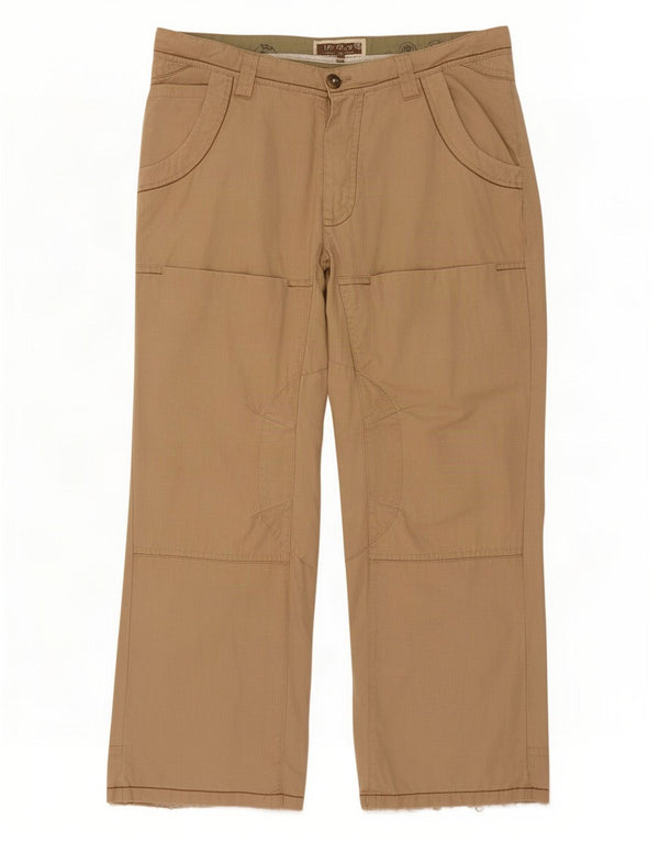 Calça cargo reta masculina Fat Face W38 L32 algodão bege