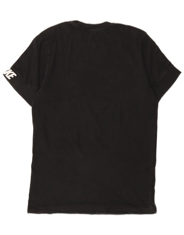 Camiseta Nike masculina gráfica top pequeno algodão preto