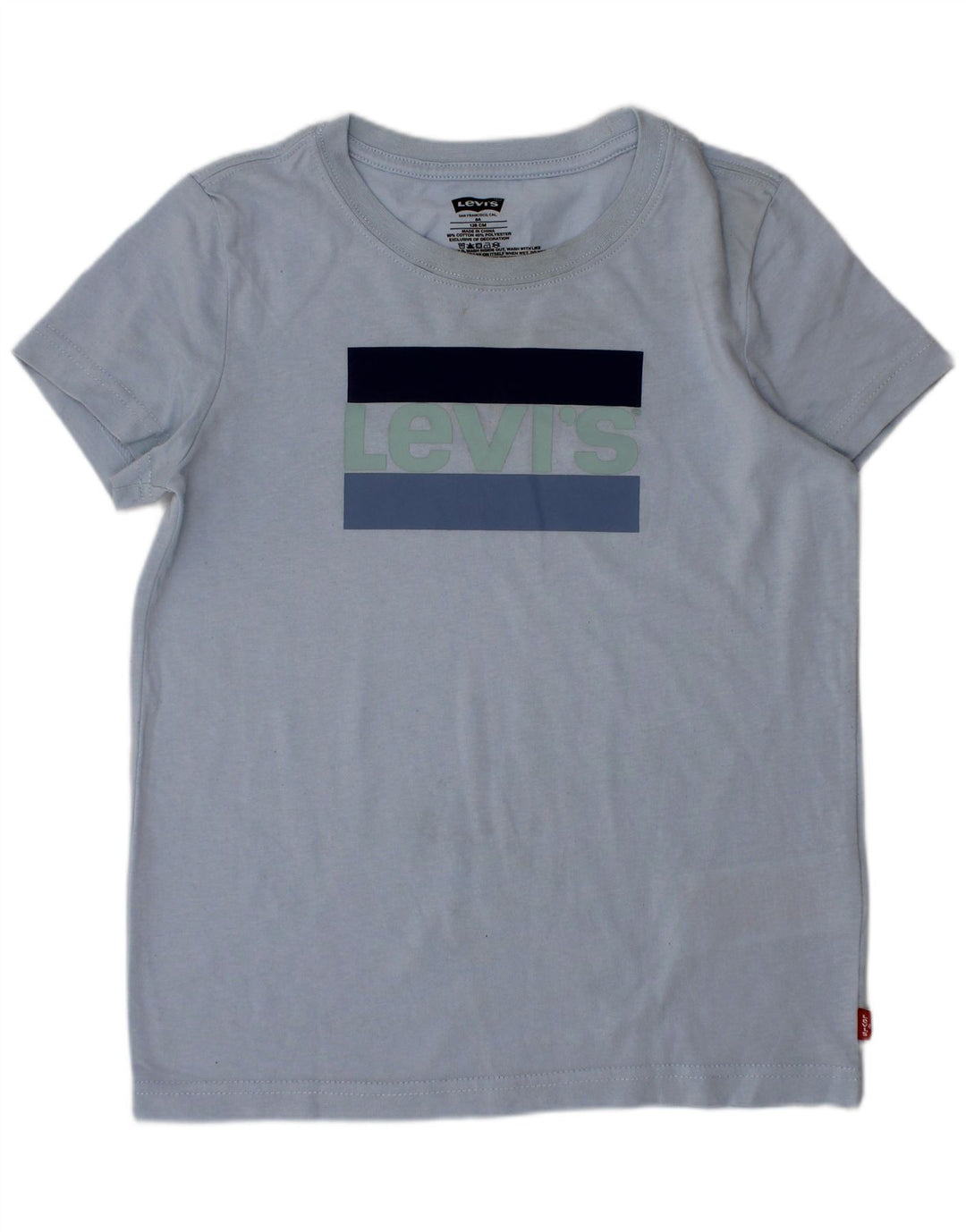 Camiseta gráfica LEVI'S Boys 7-8 anos algodão azul