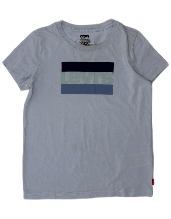 Camiseta gráfica LEVI'S Boys 7-8 anos algodão azul