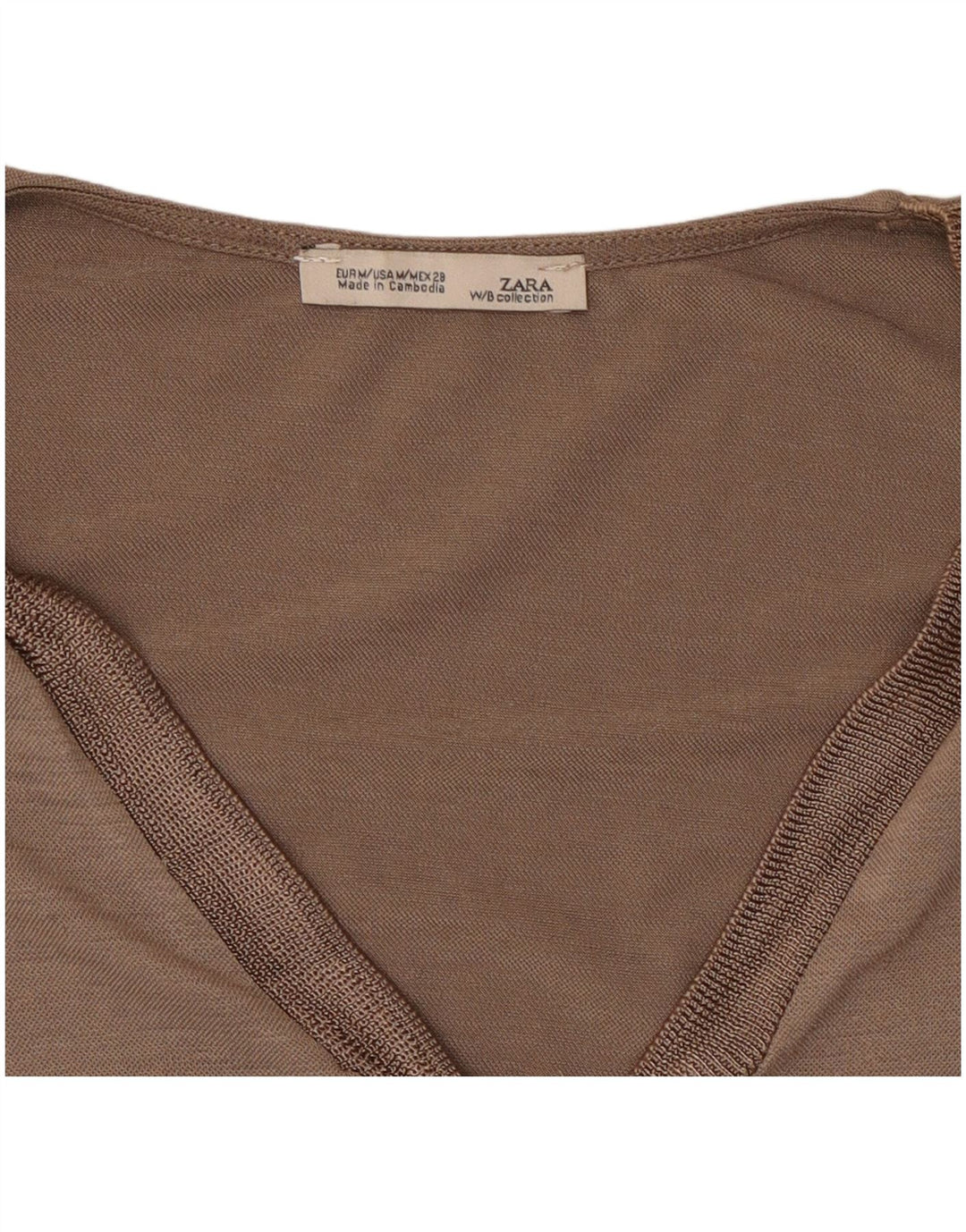 Blusa feminina ZARA UK 14 cinza médio