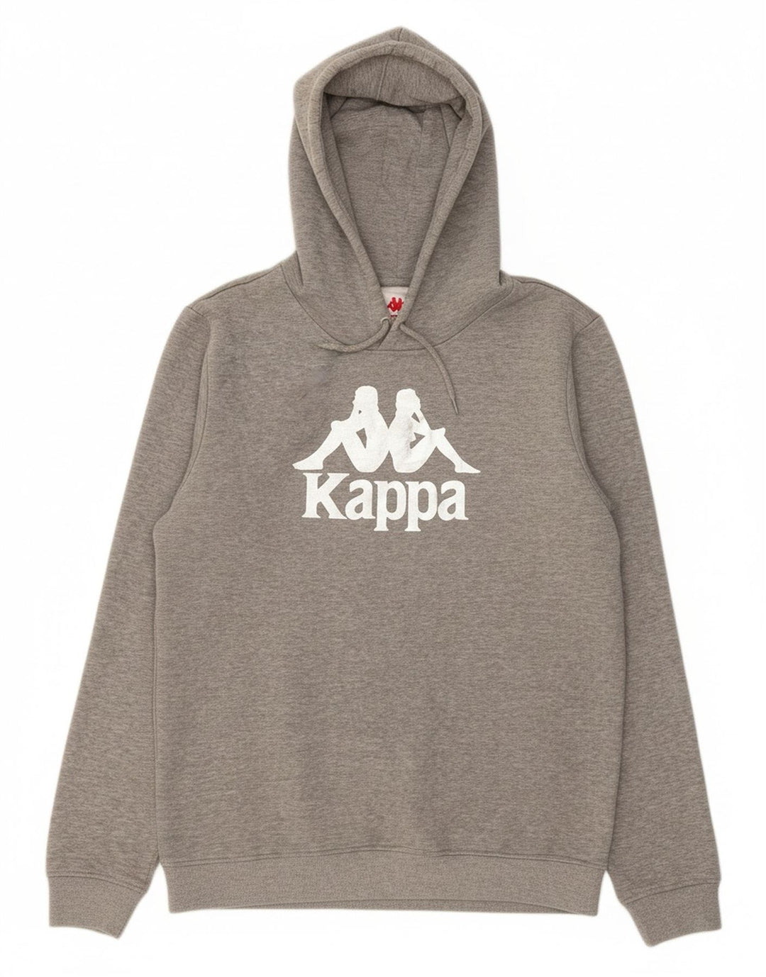 KAPPA Mens Graphic Hoodie Jumper XL Algodão Cinza