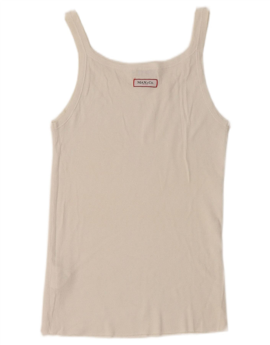 Top feminino Crop Cami da Max & Co. Reino Unido 12 algodão branco médio