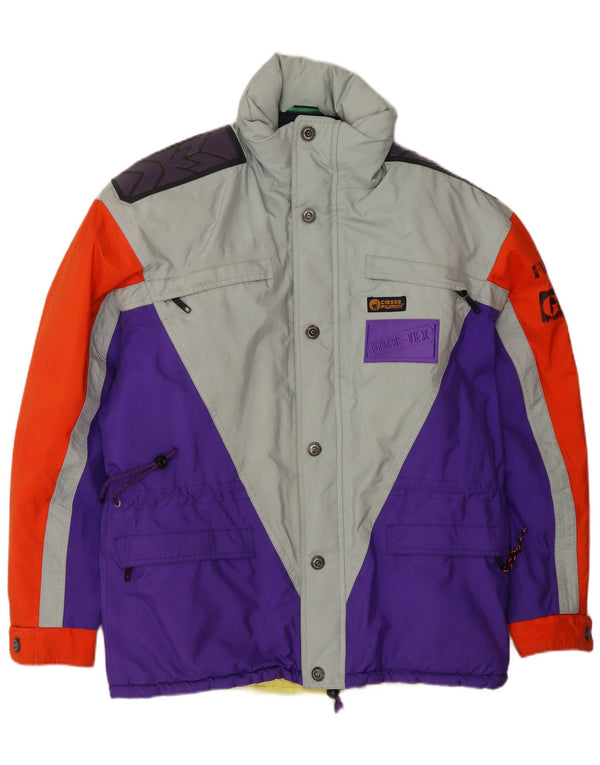 Jaqueta de esqui masculina Ciesse Piumini UK 42 XL poliéster colorblock multicolorido