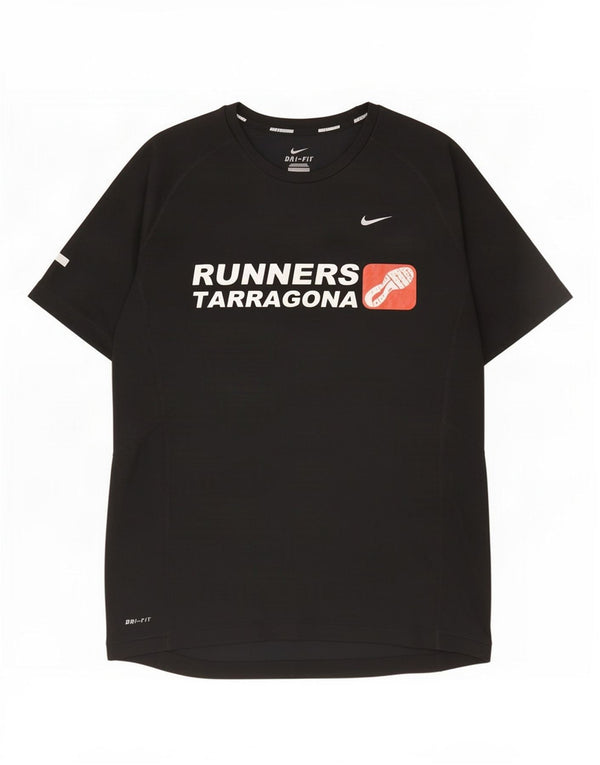 Camiseta Nike Masculina Dri Fit Graphic Top Médio Preto