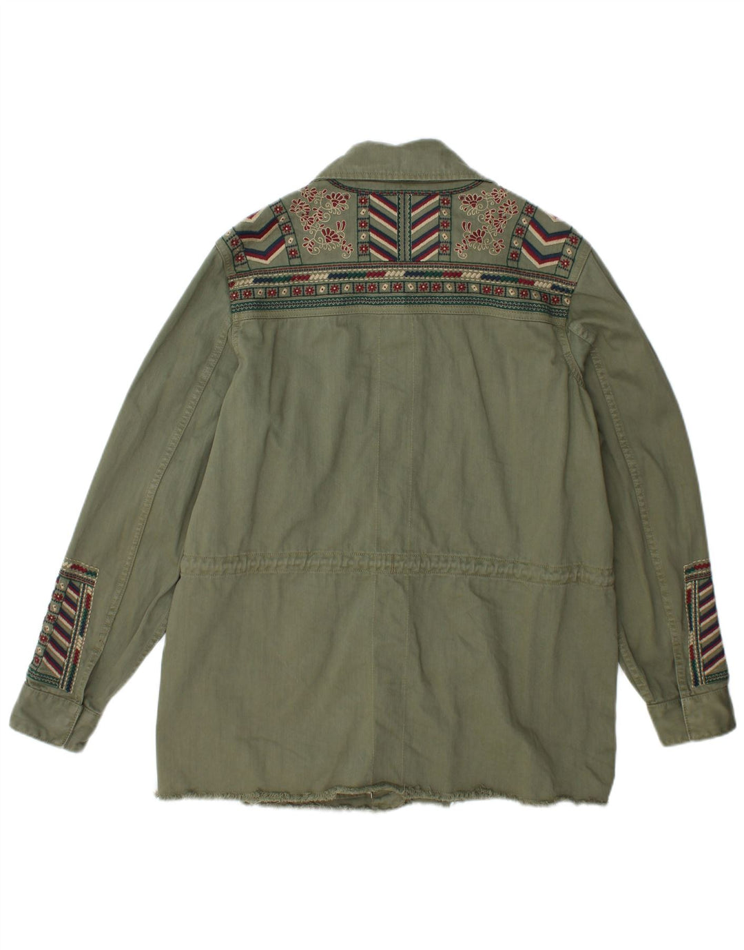 Jaqueta militar feminina SUPERDRY folgada Reino Unido 12 médio verde Fair Isle