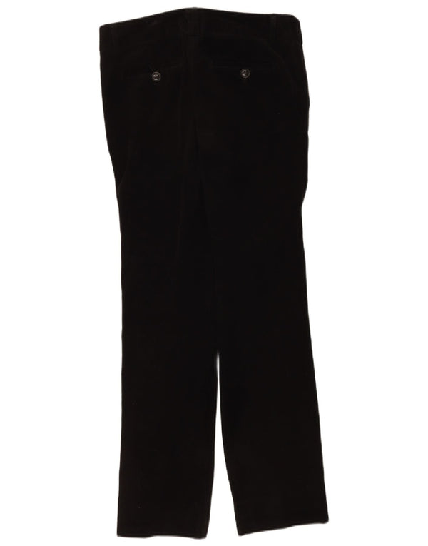 Calça feminina reta de veludo Zara UE 38 pequena W28 L30 preta