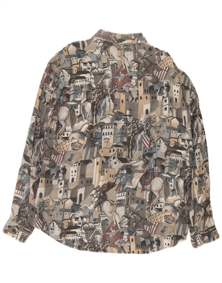 Camisa gráfica masculina Criver XL viscose multicolorida