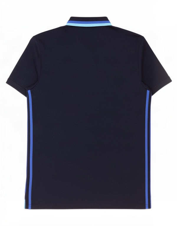 Adidas Mens Climalite Polo Shirt Médio Azul Marinho Colorblock Poliéster