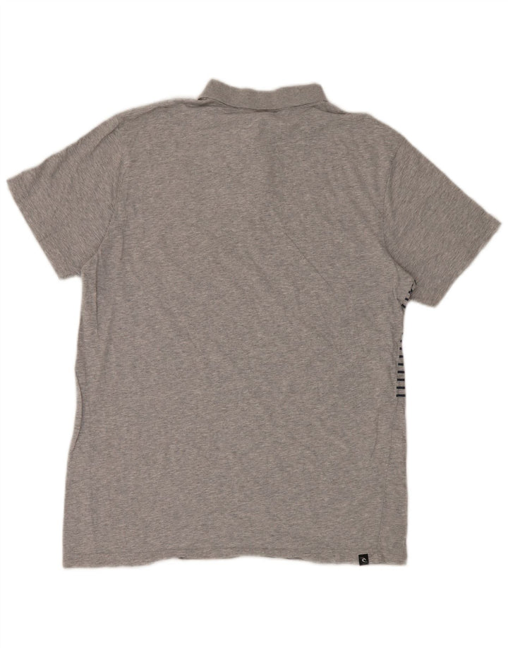 Camisa polo masculina Rip Curl Relaxed Fit grande listrada cinza