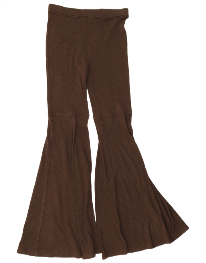 Roccobarocco Leggings Flare Feminino Reino Unido 8 Pequeno Marrom