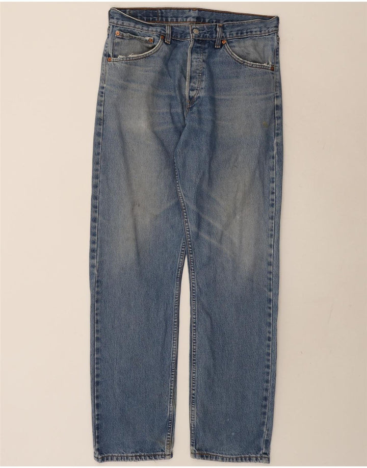 Levi's Masculino 522 Straight Jeans W34 L34 Azul Algodão