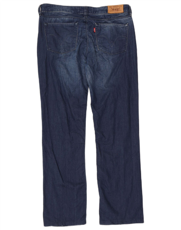Calça jeans feminina Levi's 572 Bootcut W31 L28 azul marinho algodão