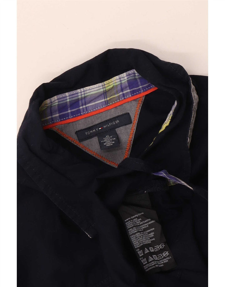 Camisa Tommy Hilfiger Feminina UK 12 Médio Algodão Azul Marinho