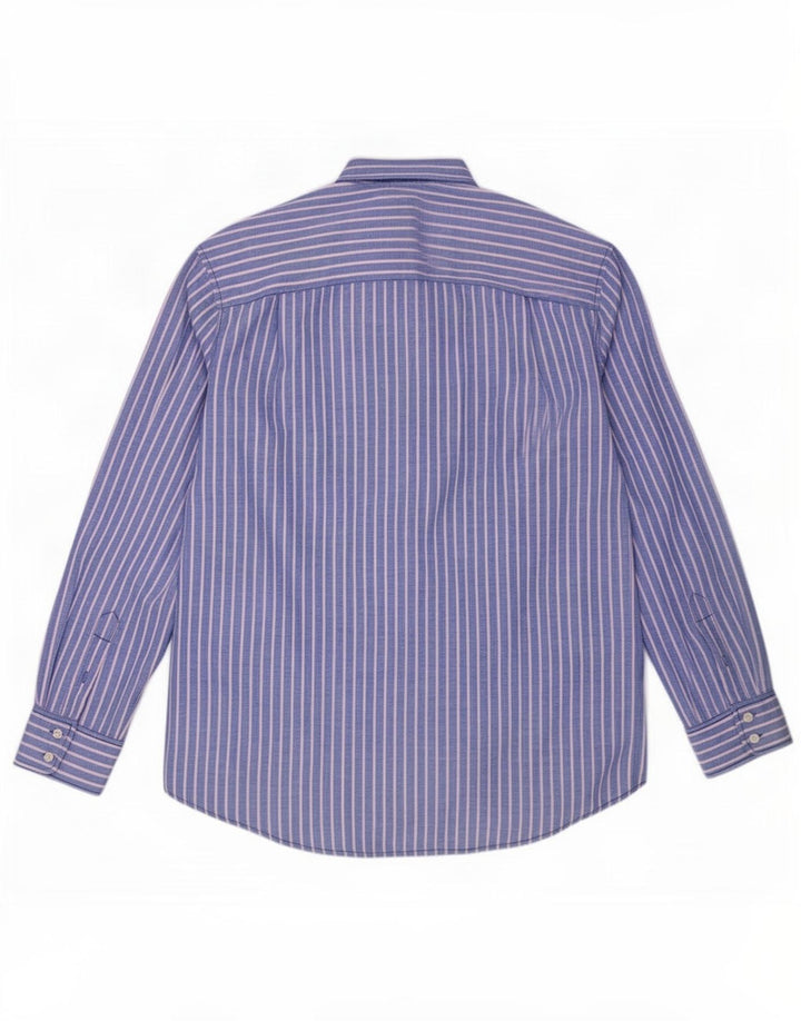 Camisa masculina Boden de linho listrado azul médio