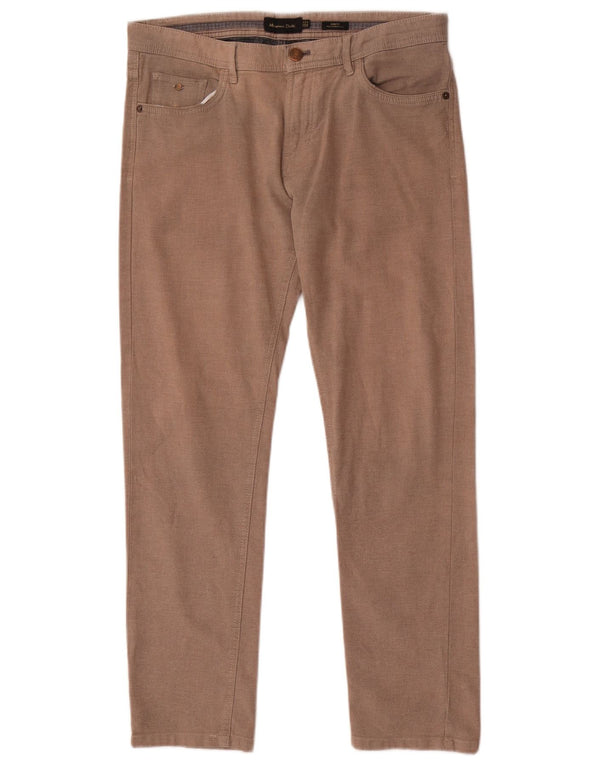 Calça casual masculina Massimo Dutti Slim Fit UE 40 Médio W31 L29 Marrom