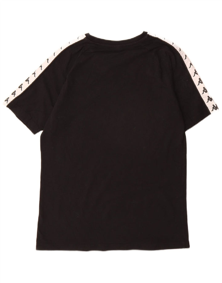 Camiseta gráfica masculina Kappa Top grande bloco colorido preto