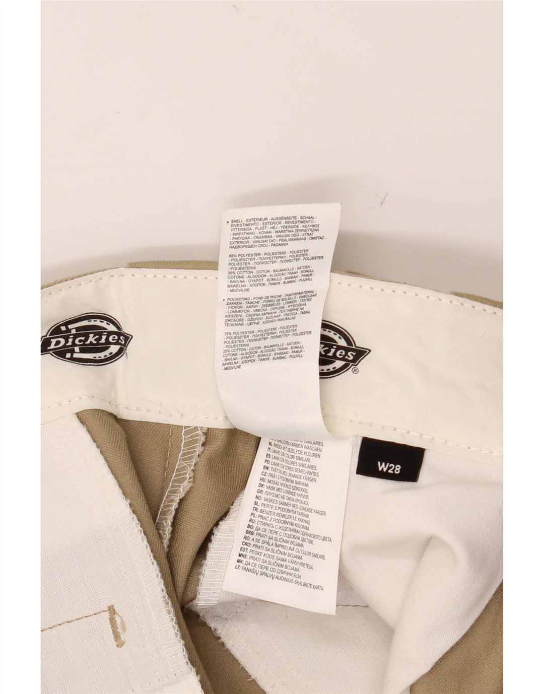 Calça chino reta masculina DICKIES W28 L27 poliéster cáqui