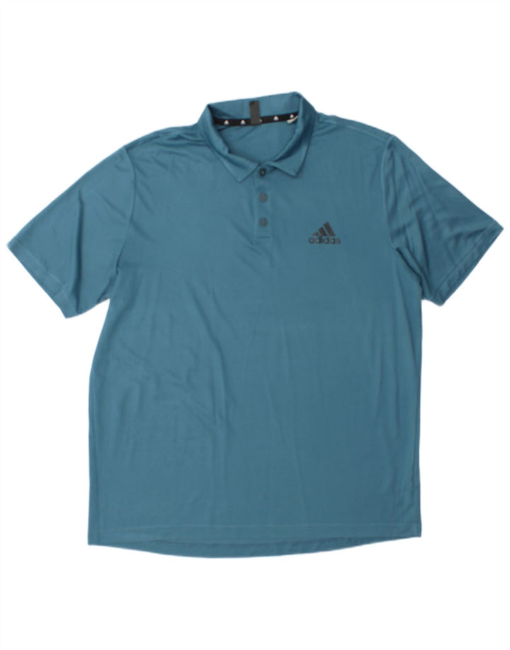 Adidas Mens Aeroready Polo Grande Azul Poliéster
