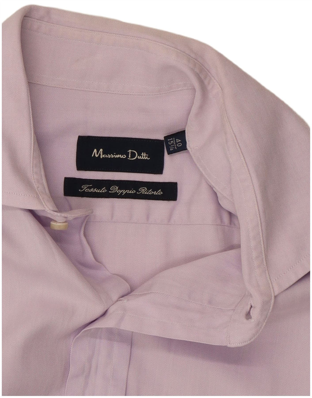 Camisa masculina Massimo Dutti tamanho 15 3/4 40 espinha de peixe roxo médio