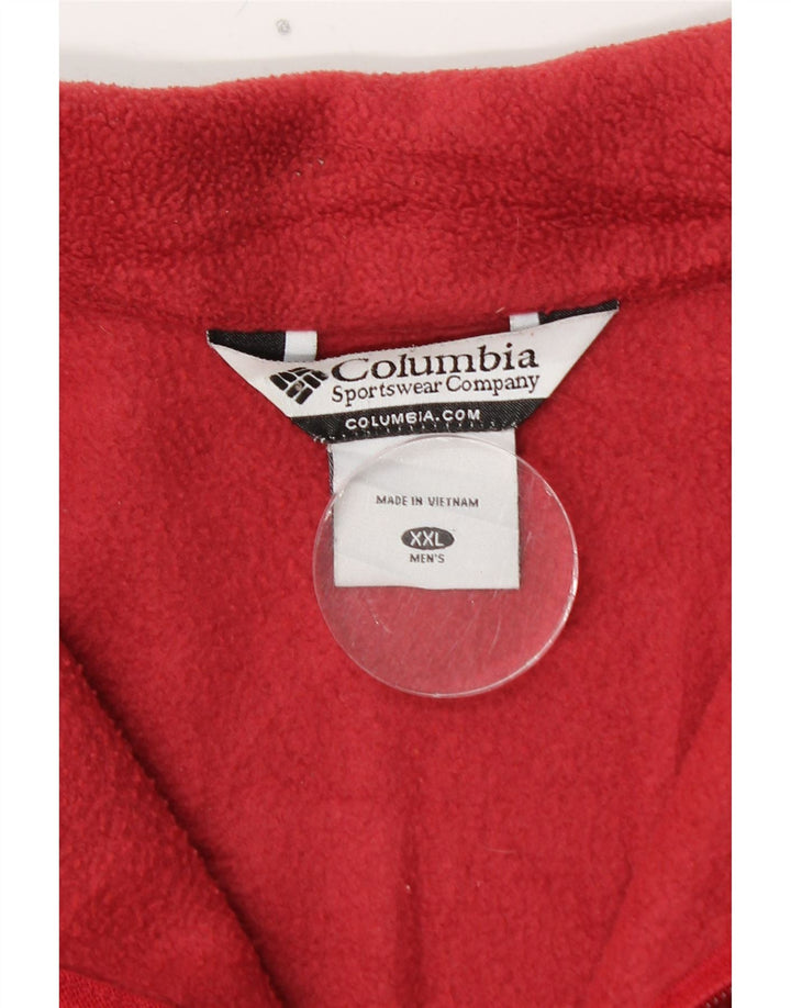 Jaqueta de lã masculina COLUMBIA UK 44 2XL poliéster vermelho
