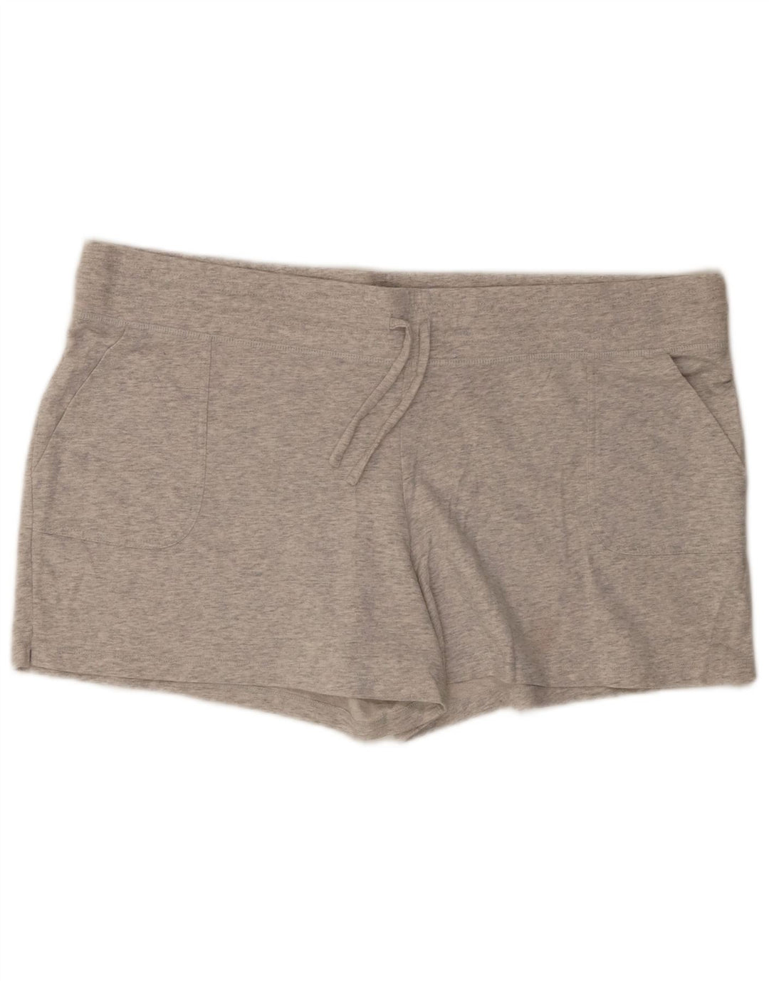 EDDIE BAUER Shorts esportivos femininos UK 20 2XL algodão manchado cinza
