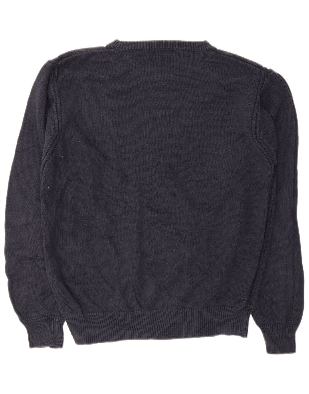 Suéter masculino Nautica com gola redonda, pequeno algodão azul marinho