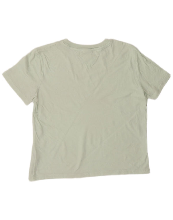 Camiseta feminina TOMMY HILFIGER com estampa gráfica UK 14 algodão verde médio