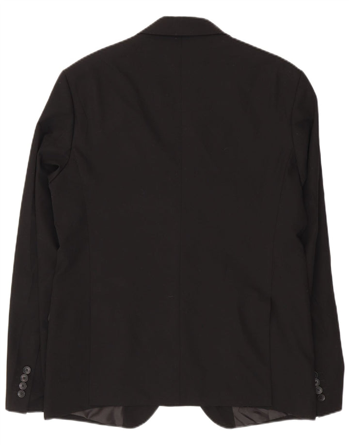 Jaqueta blazer masculina Zara com 2 botões EU 50 médio preto