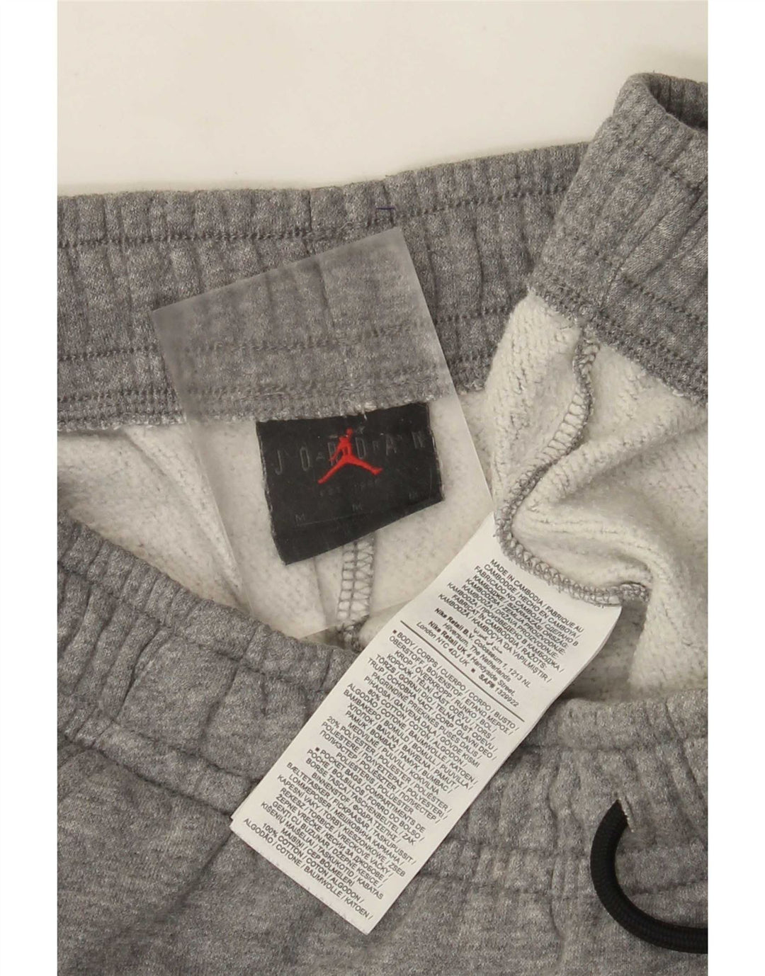 Calça de treino masculina Jordan Joggers cinza médio algodão manchado
