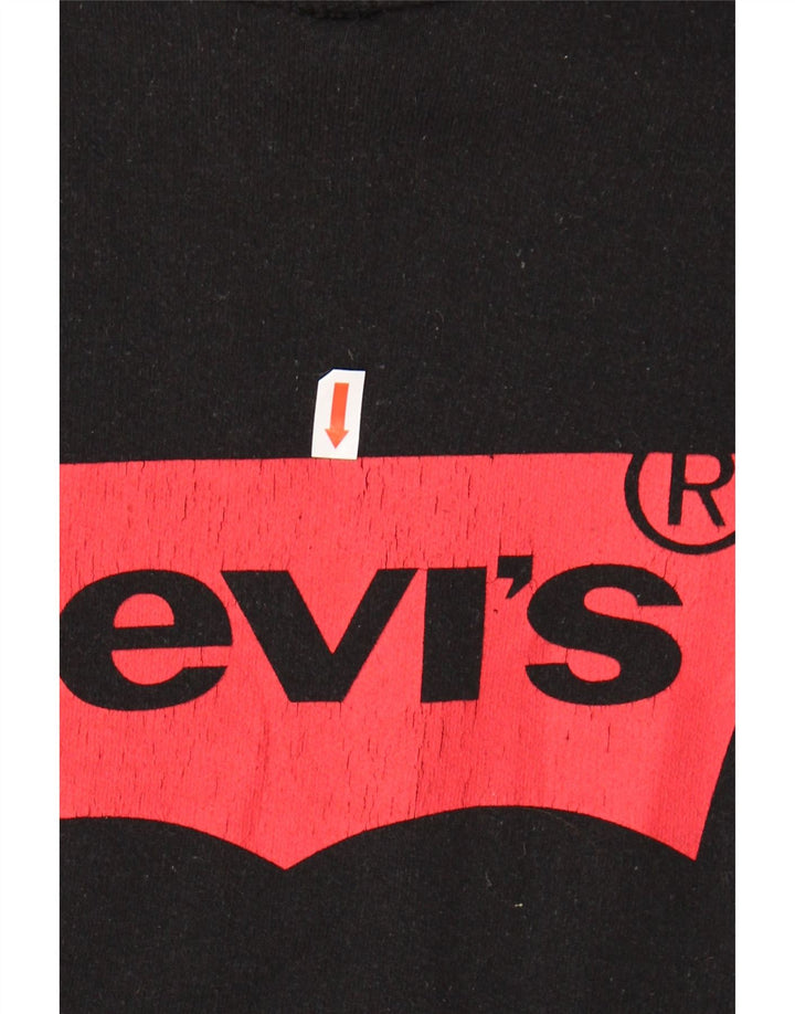 Suéter gráfico feminino LEVI'S UK 16 grande algodão preto