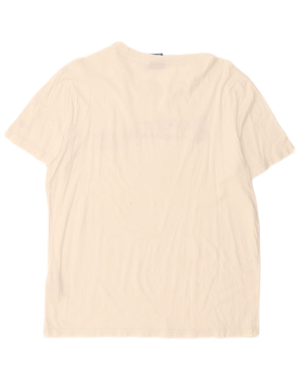 Camiseta masculina estampada Champion grande algodão branco