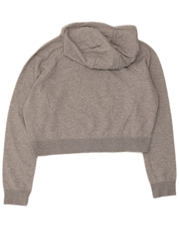 Moletom Nike Feminino Graphic Crop Jumper UK 16 Grande Algodão Cinza