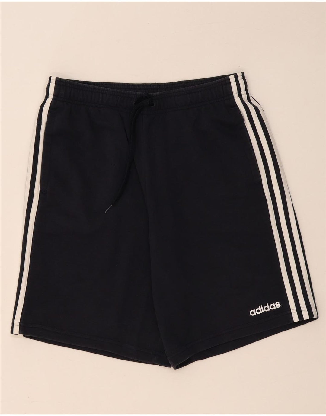 Shorts esportivos masculinos Adidas grandes algodão azul marinho