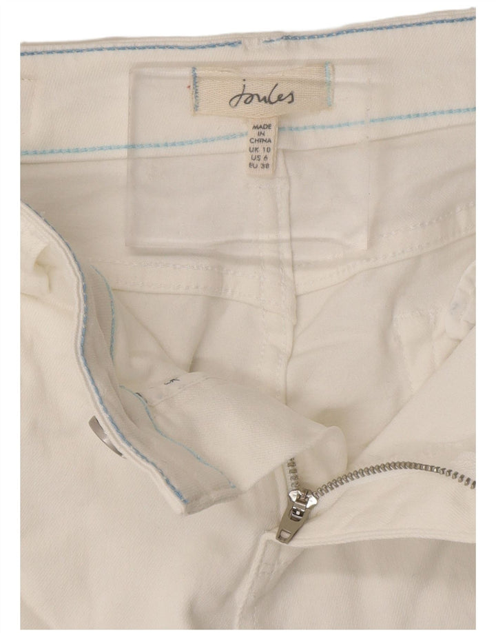 JOULES Calça jeans feminina slim UK 10 pequena W27 L28 algodão branco