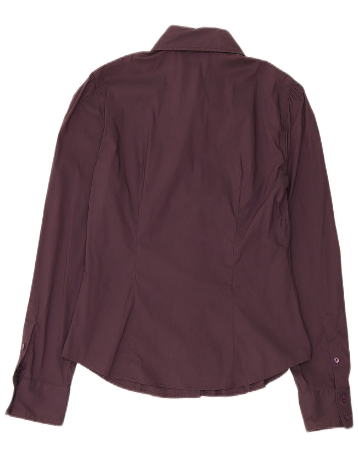 Max Mara Camisa Feminina UK 12 Médio Roxo