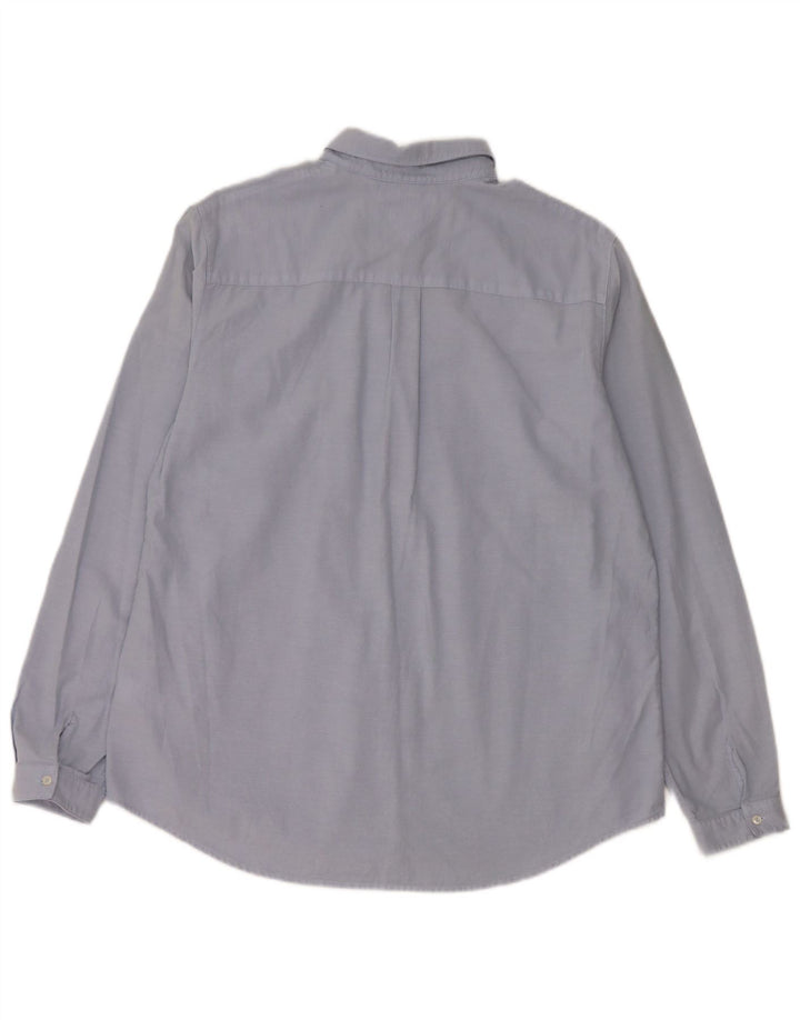 Camisa feminina TOMMY HILFIGER regular fit US 10 grande algodão azul