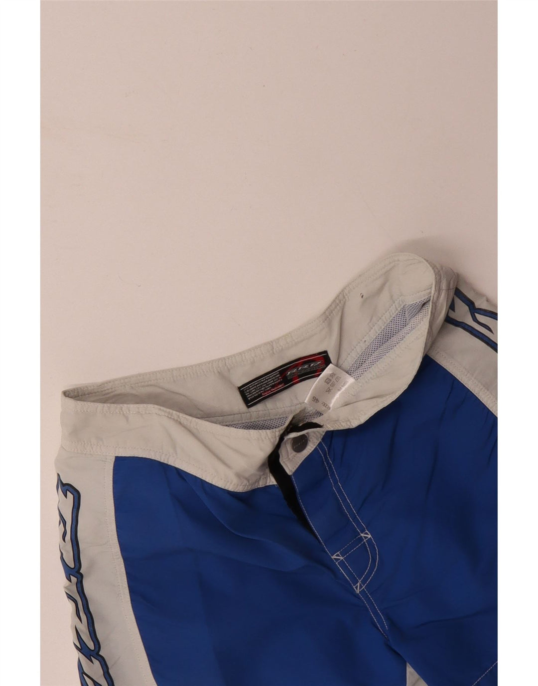 Shorts de natação masculino gráfico RRD IT 46 pequeno azul colorblock poliéster