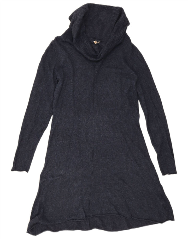 Vestido jumper feminino White Stuff Reino Unido 14 viscose azul marinho médio