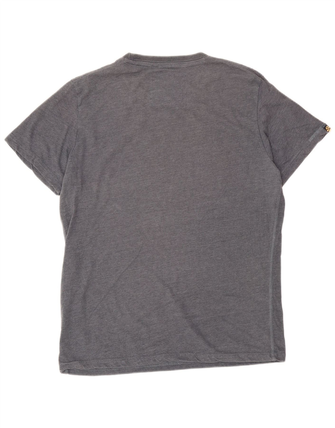 Camiseta gráfica masculina Superdry Top cinza médio algodão